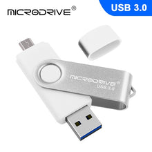 Load image into Gallery viewer, USB3.0 OTG micro usb flash drive 64GB 32GB 16GB usb stick portable USB 3.0 128GB flash drive USB pendrive Storage flash disk