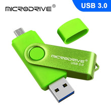 Load image into Gallery viewer, USB3.0 OTG micro usb flash drive 64GB 32GB 16GB usb stick portable USB 3.0 128GB flash drive USB pendrive Storage flash disk