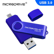 Load image into Gallery viewer, USB3.0 OTG micro usb flash drive 64GB 32GB 16GB usb stick portable USB 3.0 128GB flash drive USB pendrive Storage flash disk