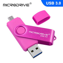 Load image into Gallery viewer, USB3.0 OTG micro usb flash drive 64GB 32GB 16GB usb stick portable USB 3.0 128GB flash drive USB pendrive Storage flash disk