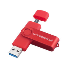 Load image into Gallery viewer, New Usb 3.0 Wansenda OTG USB flash drive for SmartPhone/Tablet/PC 8GB 16GB 32GB 64GB 128GB 256GB Pendrive High speed pen drive
