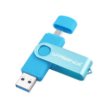 Load image into Gallery viewer, New Usb 3.0 Wansenda OTG USB flash drive for SmartPhone/Tablet/PC 8GB 16GB 32GB 64GB 128GB 256GB Pendrive High speed pen drive
