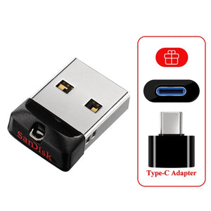 100% Original SanDisk USB 2.0 CZ33 Mini Pen Drive 64GB 32GB 16GB USB Flash Drive Memory Stick U Disk USB Key Pendrive for PC