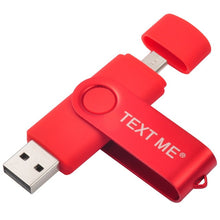Load image into Gallery viewer, TEXT ME usb flash drives OTG pen drive  pendrive usb stick  4gb 8gb 16gb 32gb 64gb
