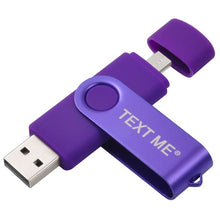 Load image into Gallery viewer, TEXT ME usb flash drives OTG pen drive  pendrive usb stick  4gb 8gb 16gb 32gb 64gb
