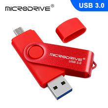 Load image into Gallery viewer, USB3.0 OTG micro usb flash drive 64GB 32GB 16GB usb stick portable USB 3.0 128GB flash drive USB pendrive Storage flash disk
